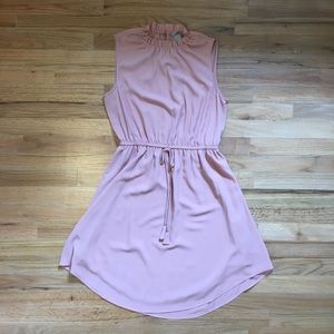 H&M pale pink high neck sleeveless dress.